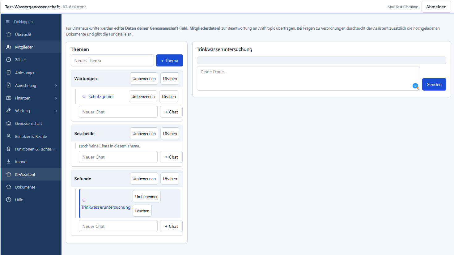 KI-Assistent in der App